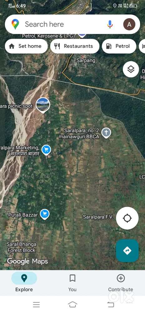 Land for sale near saralpara picnic spot