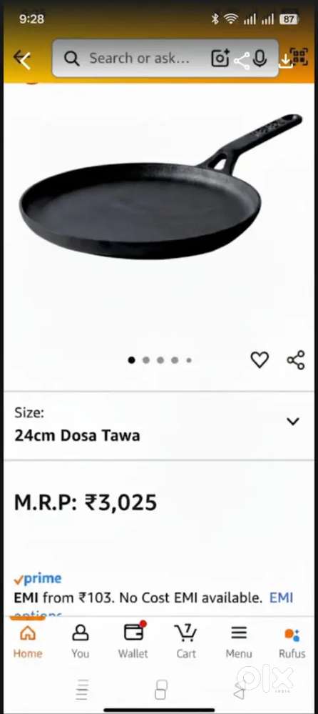 Meyer brand preseason cast iron dosa/ roti tawa