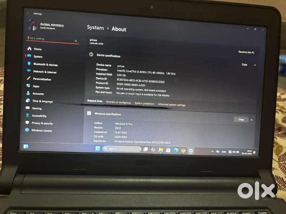 Dell Latitude 3340  i3 4th Gen  8GB RAM  Windows 11 Pro