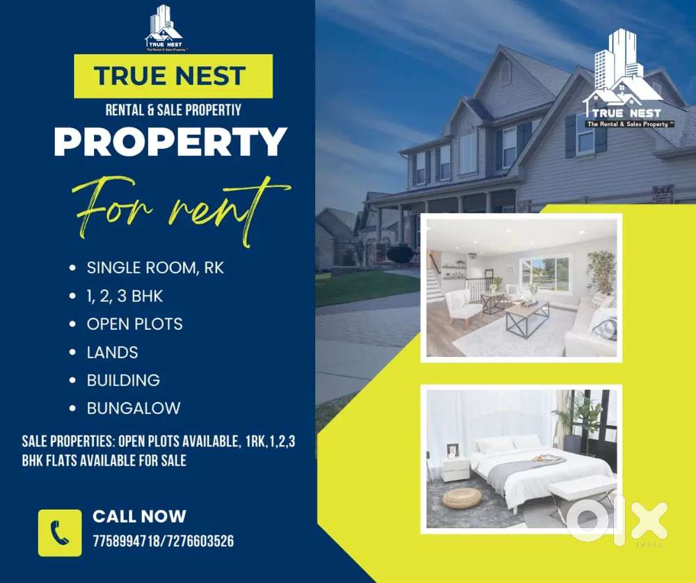 Single room,1RK, 1, 2,3 BHK flats for rent