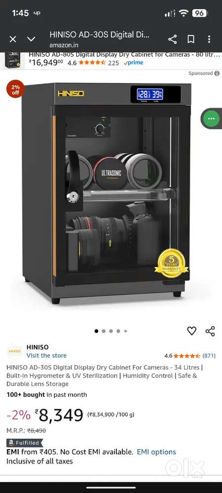 WELL MAINTAINED DRY CABINET FOR SALE