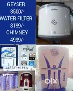 GEYSER ही गीजर AQUA FRESH FILLTER RO PURIFIER WATER, CHIMNEY, SALE