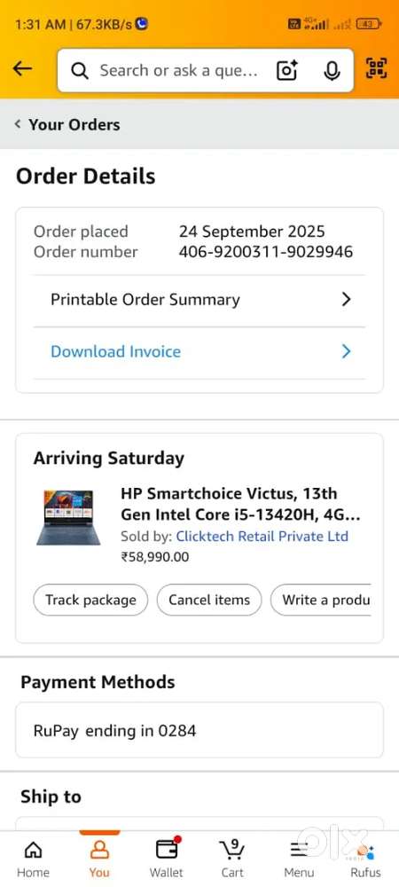 Want to sell ..best quality ..not used this laptop because of no use