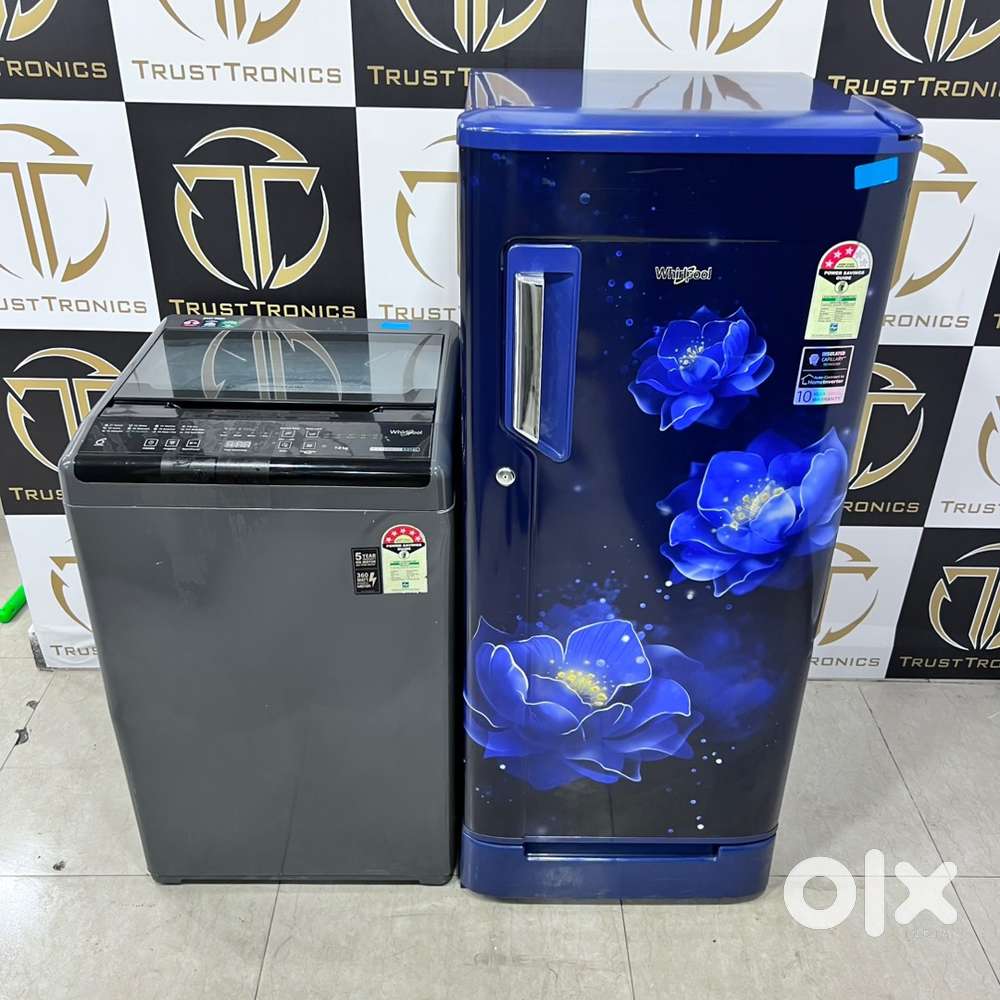 1 year old combo whirlpool refrigerator and whirlpool washing machine