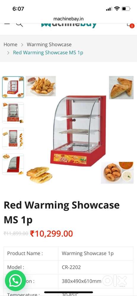 Commercial Glass display food warmer