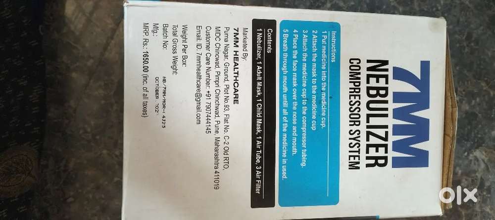 7MM Nebulizer Compressor System