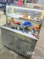 SS Steel , Glass Table
