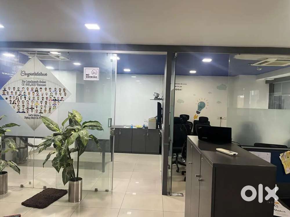 1170 Ft Fully Furnish Office For Rent. At Iscon Cross Road