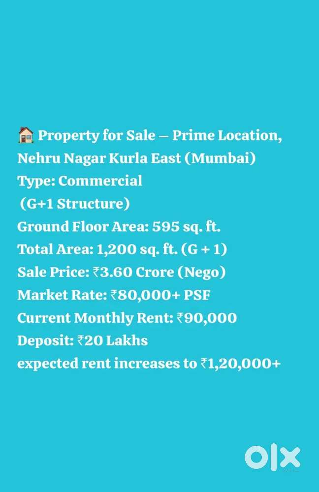 600 SQ FEET SHOP NEAR KURLA EAST STATION