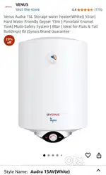 Venus Audra Geyser 15 ltr available for sale