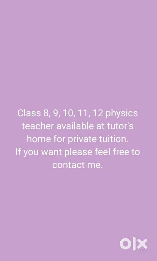 Class 8,9,10, 11 and 12 th physics tution