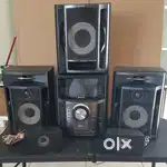 Music system sony 9200 watts 7 inch display system USB aux FM working