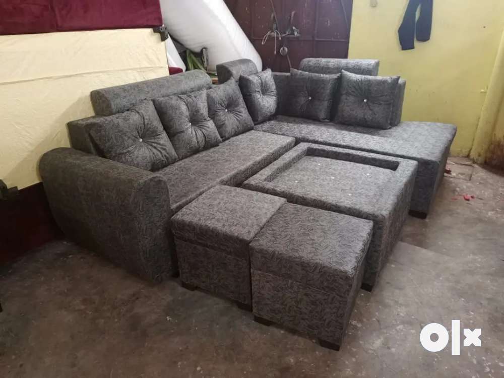 Brand new sofa set with table and puffy model  in Tilak nagar