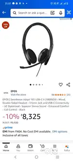 Sennheiser epos USB headset perfect working good condition
