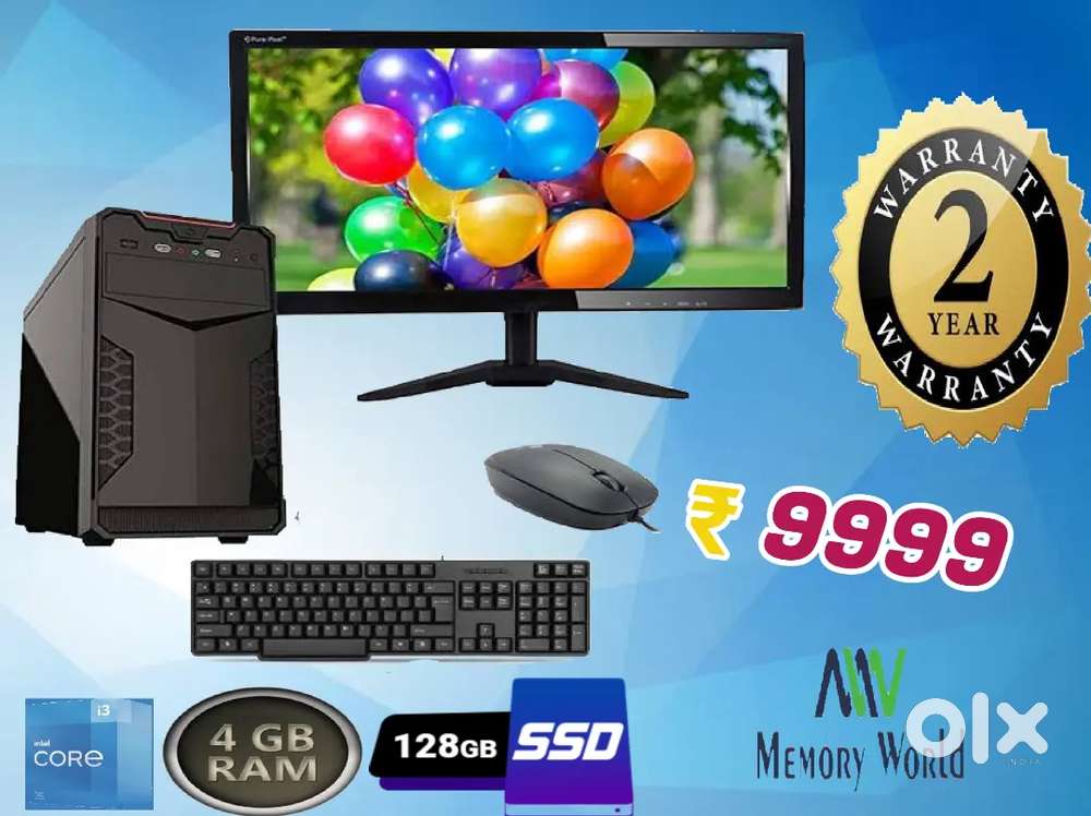 New brand i3 desktop combo set with warrenty only 9999