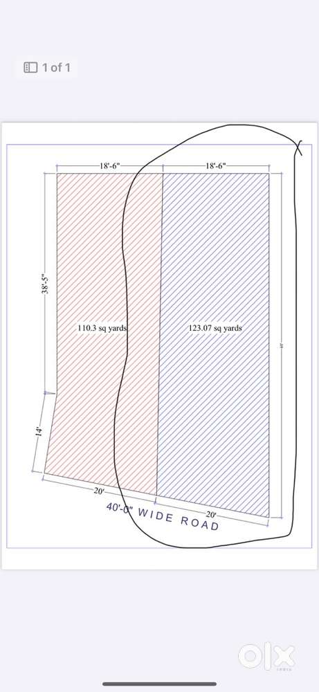 123 sq yrds plot for sale in chandulal baradari