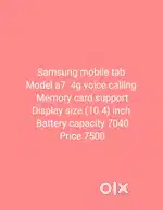 Samsung mobile tab model A7