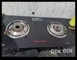 2 burner glass Gas stove,Air fryer