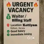 Urgent vacancy for cafe