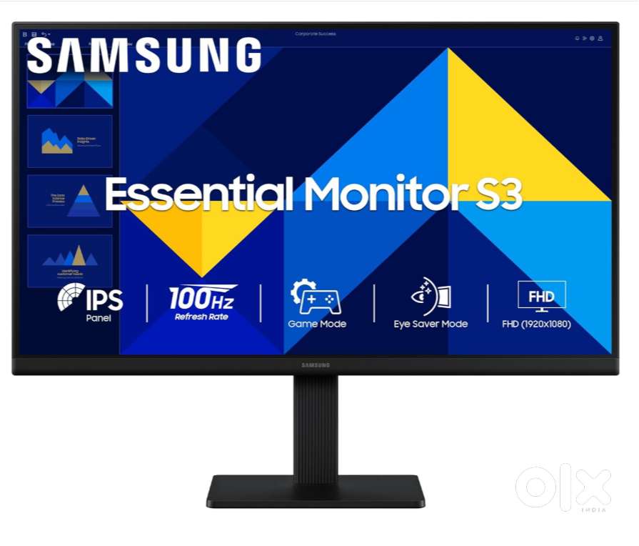 Samsung 27 (68.6 cm) S3 Flat MonitorSuper Slim Borderless IPS
