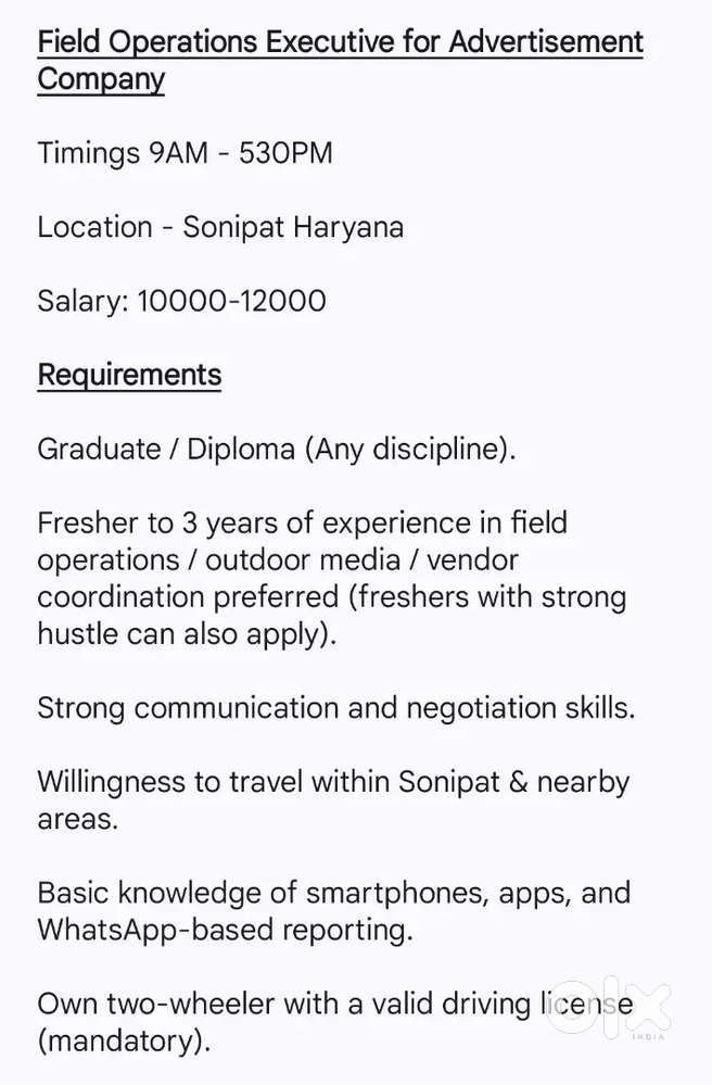 Field Operations Executive