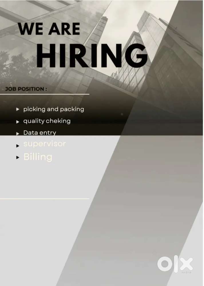 WE ARE HIRING FRESHER AND EXPERIENCE FOR WAREHOUSE