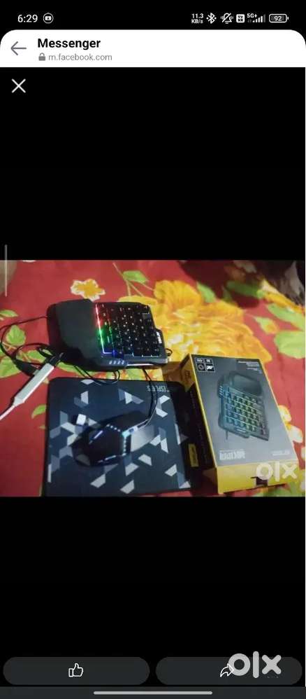 Keyboard and mouse rgb lite gaming setup