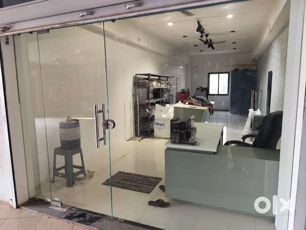 Glass section door for shop 9.75*7 ft