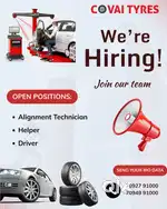 Alignment Technician,Car Mechanic,driver,Helper