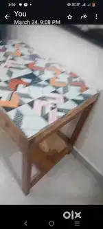 Solid wooden study table and  double bed gadda