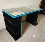 Study / Computer + Gaming Table in Super Condition with Glass Top
