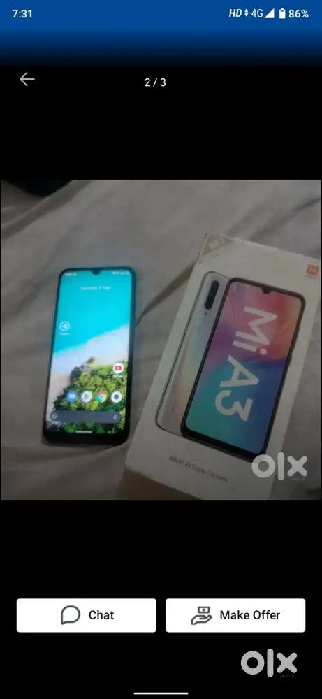 Mi A3 Display fingerprint under 5499