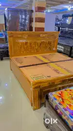 Teacwood double bed