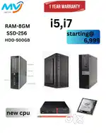 Free Installations  Branded CPU  Ram - 8GB  Hard disk - 500GB  SSD -