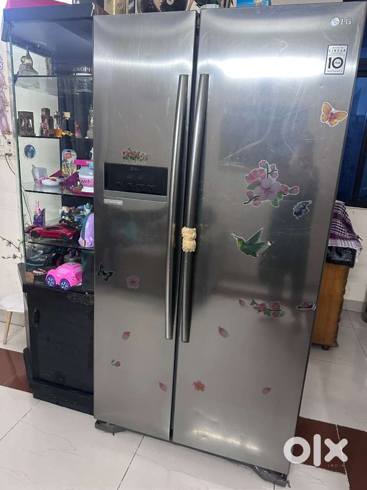 Lg brand side by side fridge and 32in Led tv