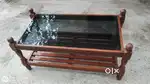 Glass teapoy  teak wood.. ₹ 6200...alppuzha, north aryad