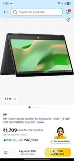 Hp chromebook 8GB ssd/ 256gb storage