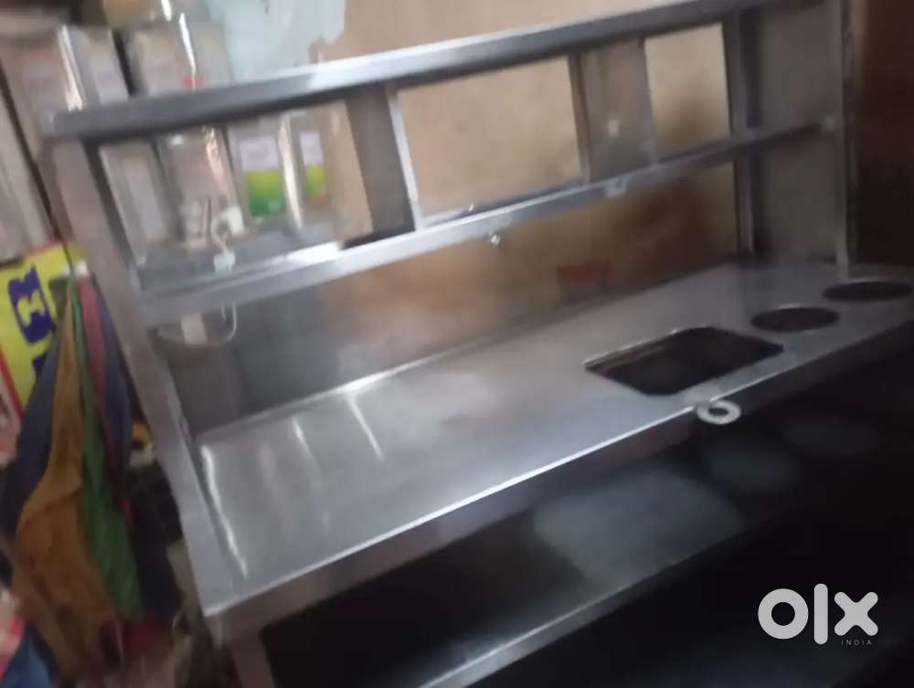 Heavy steel chaat counter
