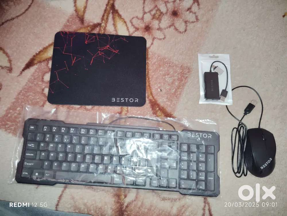 Mousepade, keybord,mouse,4 port hub and typec converter