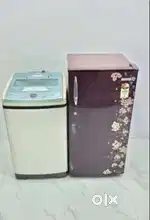 Top load washing machine and single door frize