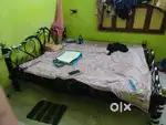 6 months old iron bed and mattress (6*7)