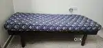 Single Rose Wood Cot with Mattress