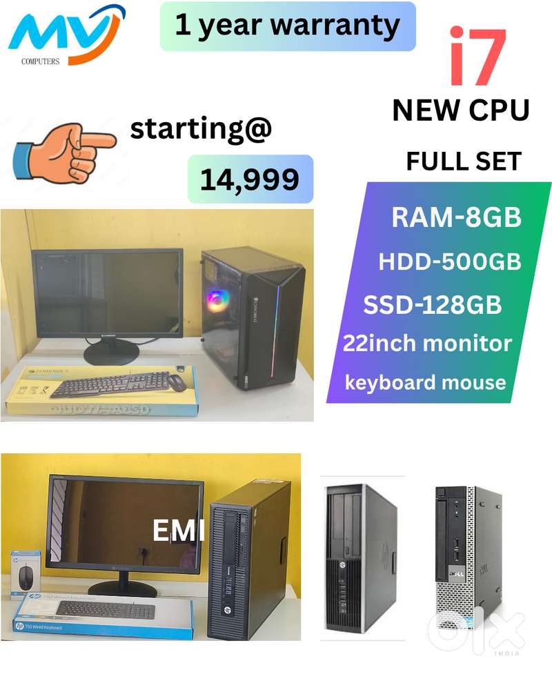 Desktop Laptop Full Set CPU i3-i5-i7 Sales & Service  ALL NEW Full Set