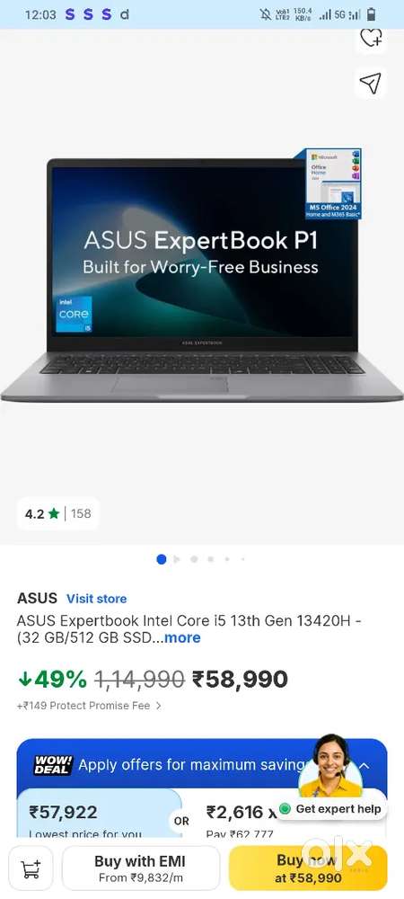 Brand new asus exertbook p1