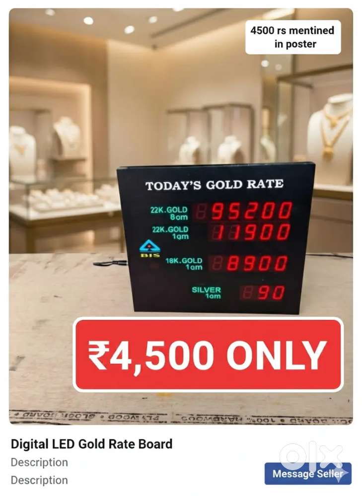 Gold rate board