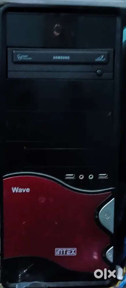 Desktop with monitor keyboard and mouse
