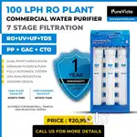 New 100LPH RO Commercial Water Purifier Plant with 7 Stages Filter
