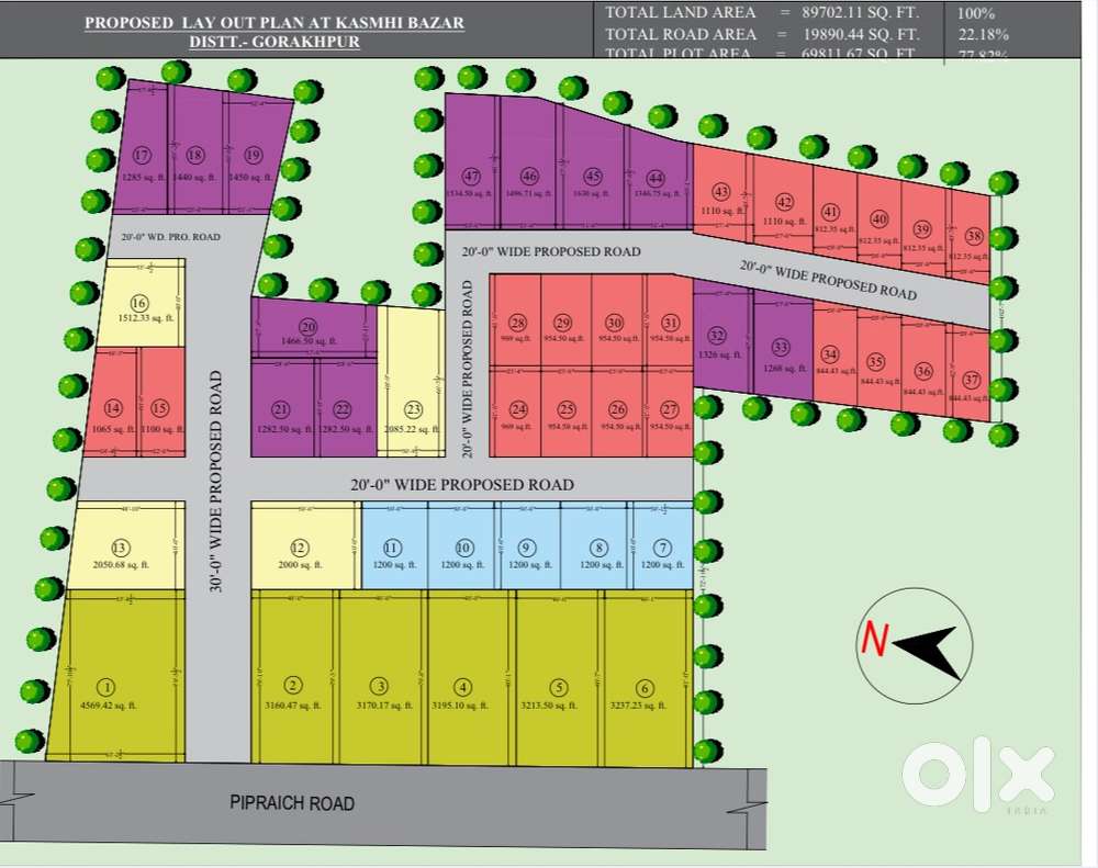 Residential Plots for sale at Kushmi Bazar, Gorakhpur  Prime Loaction