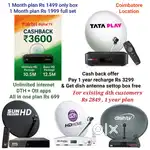 AIRTEL DTH ! TATÀ ! SUNDIRECT ! PLÀY ! DISHTV ! VIDEOCON D2H ! LED TV