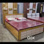 New Bed 6x5 with storage from factory with 5 yrs warranty in eng wood